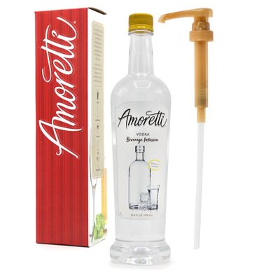 Amoretti - Vodka Beverage Infusion - Drink Mix & Water Enhancer with Pump for Flavoring Cocktails, Waters, Teas, and other Beverages, 94 Servings Per Bottle (750 ml), Preservative Free