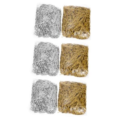FRCOLOR 6packs Metallic Crinkle Cut Paper Shred for Wedding Filler Decorative Filling Material for Packaging and Event Decor