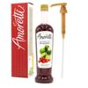 Amoretti - Raspberry Lime Beverage Infusion, 94 Servings Per Bottle (750 ml) - Drink Mix & Water Enhancer with Pump for Flavoring Cocktails, Waters, Teas, and other Beverages, Preservative Free view 1