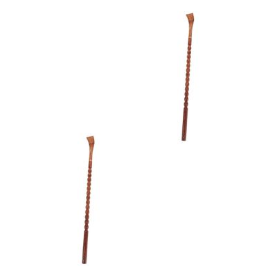 FRCOLOR 2pcs Back Massage Relief Tool Wooden Scratch Claw for Itchy Back Long Handle for Easy Use Storage
