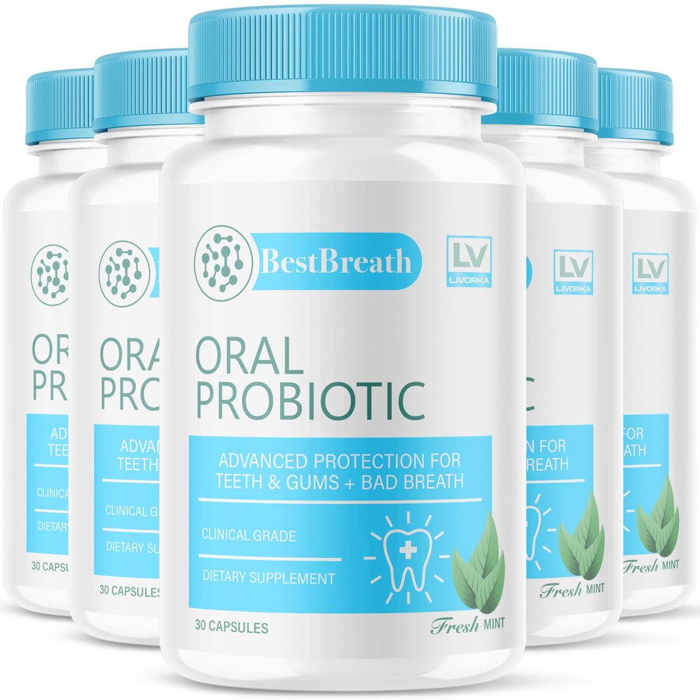 5 Pack - Best Breath - Best Breath Oral Probiotic, Best Breath Probiotic, Best Breath Pills, BestBreath, Best Breathe 150 Capsules For 5 Months, Best Breath Oral Probiotics For Mounth Bad Breath.