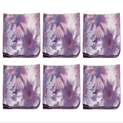Calabria Japan Tropical Floral Microfiber Eyeglass Cleaning Cloth Purple 6 Pack Clean Phone Screen Glasses Lenses Sunglasses