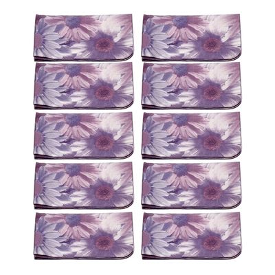 Calabria Japan Tropical Floral Microfiber Eyeglass Cleaning Cloth Purple 10 Pack Cleans Phone Screen Glasses Lenses Sunglass