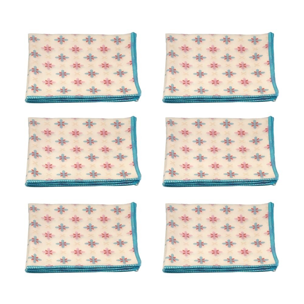 Calabria Japan Border Star Microfiber Cleaning Cloth Butterscotch 6 Pack Cleans Eyeglass Smart Phone Glasses Camera Sunglass