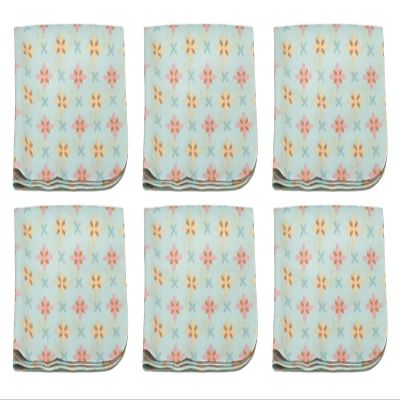 Calabria Japan Stars Pattern Microfiber Eyeglasses Cleaning Cloth Blue 6 Pack Cleans Smart Phone Screens TV Glasses Sunglass