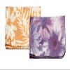 Calabria Japan Tropical Floral Microfiber Cleaning Cloth Orange Purple 2 Pack Clean Eyeglasses Phone Screen Glasses Sunglass view 1