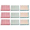 Calabria Japan Microfiber Cleaning Cloth Blue/Butterscotch/Pink 9 Pack Border Stars Cleans Eyeglass Phone Screens TV Glasses view 1