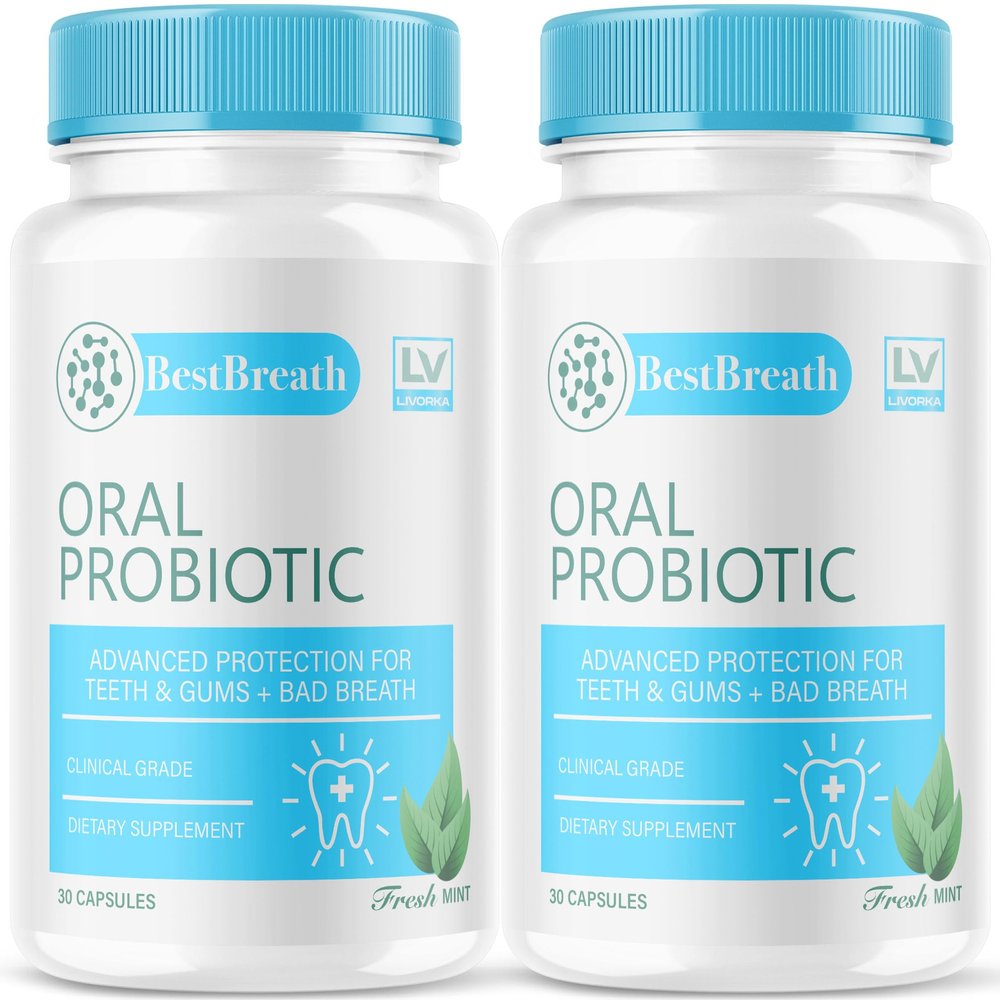 2 Pack - Best Breath - Best Breath Oral Probiotic, Best Breath Probiotic, Best Breath Pills, BestBreath, Best Breathe 60 Capsules for 2 Months, Best Breath Oral Probiotics for Mounth Bad Breath.