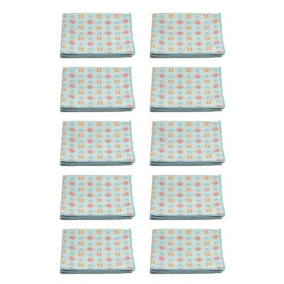 Calabria Japan Border Stars Microfiber Eyeglasses Cleaning Cloth Blue 10 Pack Cleans Smart Phone Screens TV Glasses Sunglass