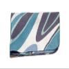 Calabria Japan Oval Lines Microfiber Eyeglass Cleaning Cloth Blue White 1 Pack Clean Phone Screens Glasses Camera Sunglasses view 2
