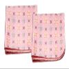 Calabria Japan Stars Pattern Microfiber Eyeglasses Cleaning Cloth Pink 2 Pack Cleans Smart Phone Screens TV Glasses Sunglass view 1