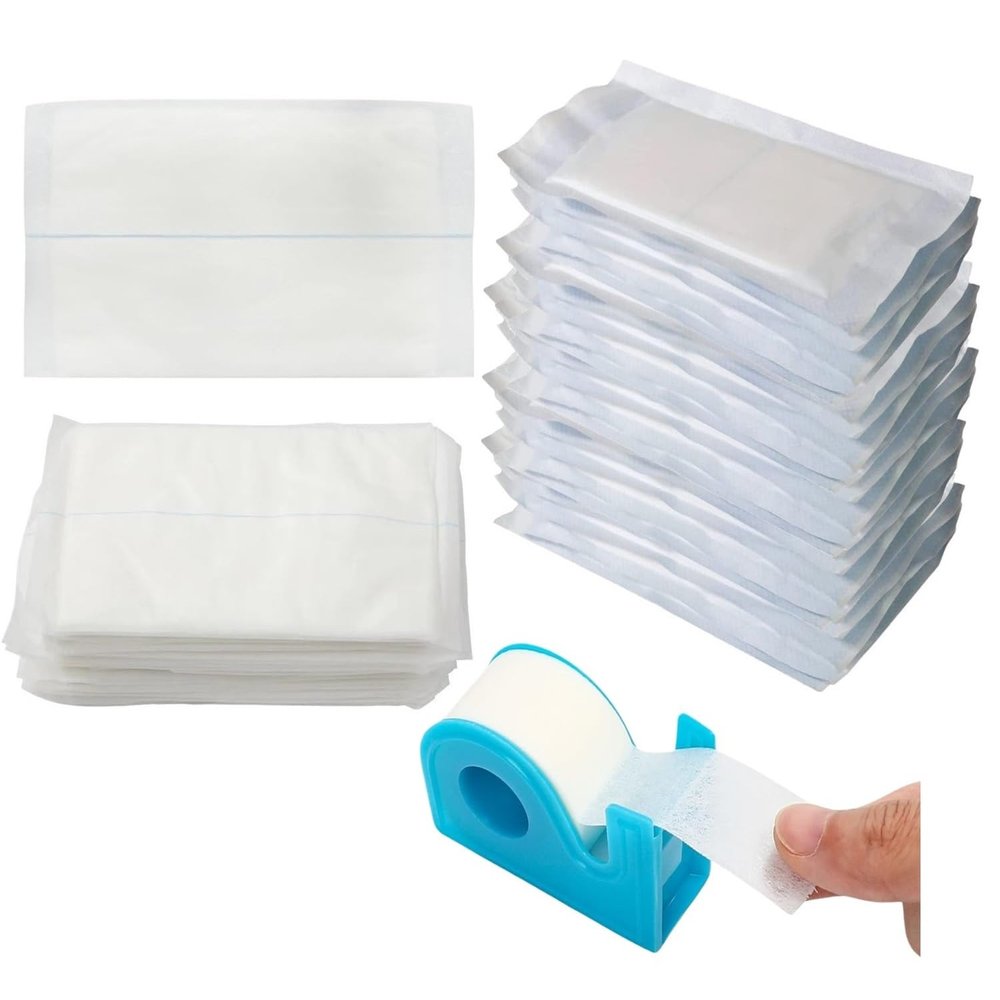 40 Pack Disposable Abdominal (ABD) Combine Pads 8 x 7.5 Individually Wrapped for Wound Dressing and First Aid, Comfortable Soft Non-Woven Sterile ABD Pads