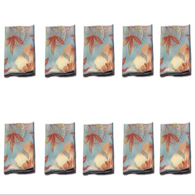 Calabria Japan Floral Microfiber Eyeglasses Cleaning Cloth Blue Orange 10 Pack Clean Phone Screens Glasses Camera Sunglasses