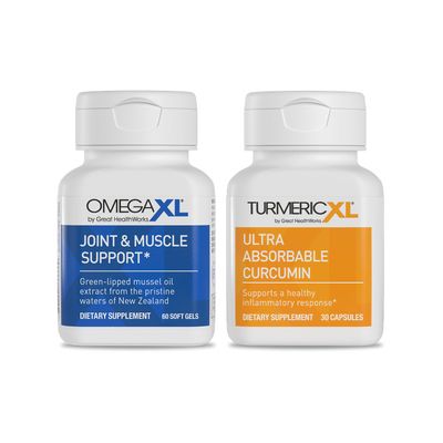 OmegaXL Powerful Joint and Muscle Support Supplement (60 Count) & TurmericXL (30 Count)