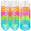 16PCS Silly Heart Straw Glasses for Kids 5 Colors Novelty Drinking Straw Glasses Fun Loop Straws Eyeglasses in Cute Heart for Adults Kids Annual Meeting Birthday (Plastic) view 1