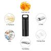 SHD Outdoor EDC Pill Box Container,Black Aluminum Alloy Single Chamber Capsule Waterproof Pill Holder Case for Hiking Camping view 4