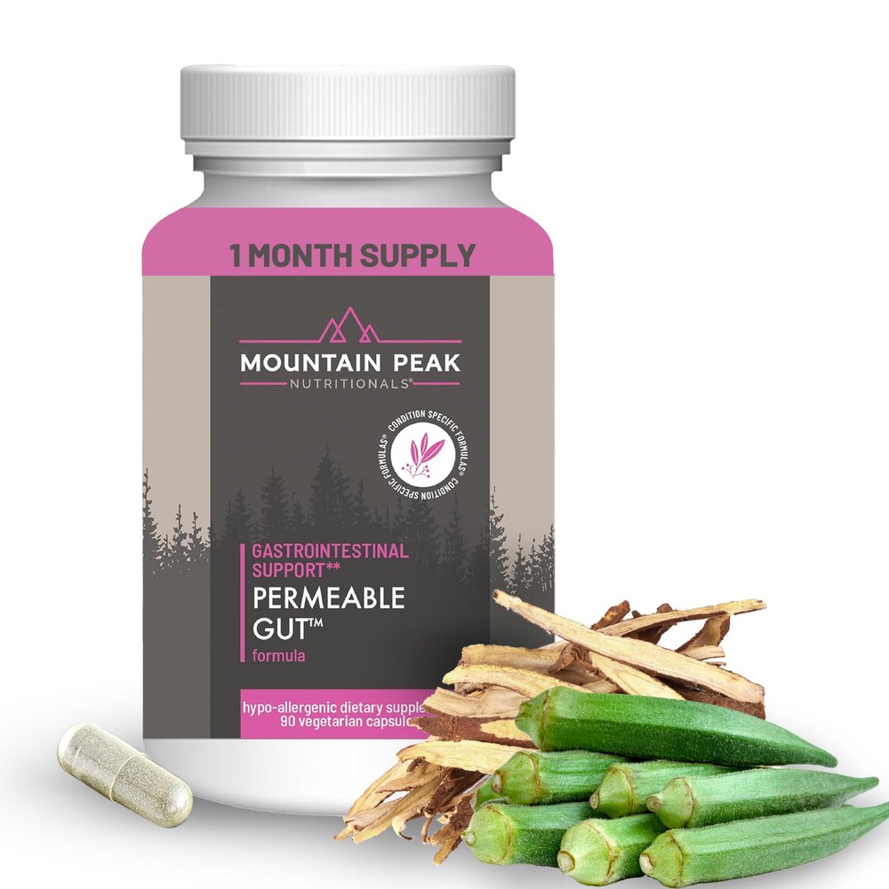 Mountain Peak Nutritionals Permeable Gut Formula - Helps Protect Stomach & Intestinal Lining - Leaky Gut & Gastro Support Supplement - Hypoallergenic Dietary Supplement (90 Vegetarian Capsules)