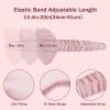 Amrules Silk Sleep Mask Set of 2, Adjustable Silk Eye Mask for Sleeping, Soft Sleeping Eye Shade Cover for Women, Good for Blocking Light, Reducing Puffiness, Enhancing Sleep Quality (Pink & Black) view 3