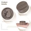 Anjetan 2 PCS Wooden Essential Oil Diffuser, Walnut Wood Diffuser, Aromatherapy Diffuser, Small Round Diffuser, Car Wood Diffuser, Desktop Air Freshener for Home, Offices, Yoga, Sauna, SPA view 4