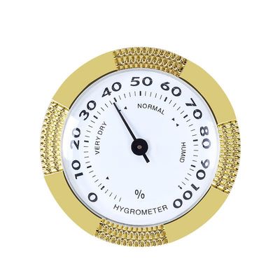 NOLITOY Metal Humidor Humidifier Humidor Hygrometer Metal Hygrometer Humidor, 6.00X6.00X2.30CM
