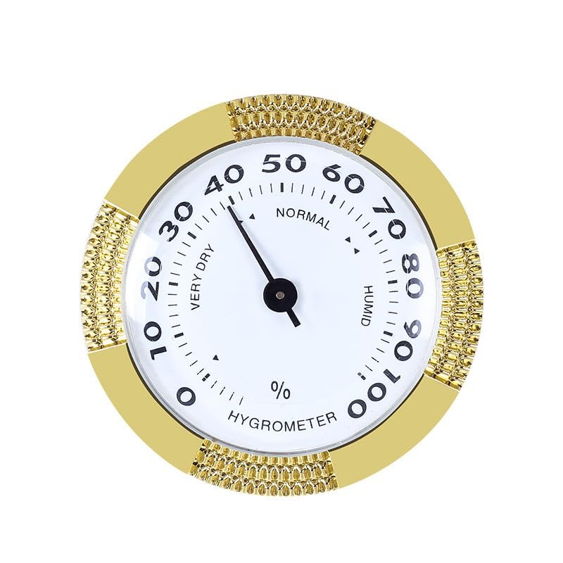 NOLITOY Metal Humidor Humidifier Humidor Hygrometer Metal Hygrometer Humidor, 6.00X6.00X2.30CM