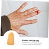 FOMIYES 75 Pcs Pockmarked Finger Cots Money Counting Finger Grips Cracking Finger Currency Counting Finger Cover Finger Tips Protector Finger Caps Finger Covers Safety Mask Thumb Rubber, Yellowx3pcs view 4