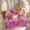 YESCUSTOM Personalized Graduation Wrapping Paper, 58""x23"" Custom Class of 2024 Wrapping Paper Rolls with School Name,Graduates Gift Wrap for Him Her Friend Classmate, Inches, 4-Pink view 4