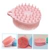 Beavorty Silicone Bath Brush for Boy Girl Double-Sided Soft Scrubber for Gentle Cleaning and Cradle Cap Treatment Food-Grade Material Pink for Sensitive Skin view 2