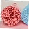 Beavorty Silicone Bath Brush for Boy Girl Double-Sided Soft Scrubber for Gentle Cleaning and Cradle Cap Treatment Food-Grade Material Pink for Sensitive Skin view 3