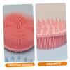 Beavorty Silicone Bath Brush for Boy Girl Double-Sided Soft Scrubber for Gentle Cleaning and Cradle Cap Treatment Food-Grade Material Pink for Sensitive Skin view 4