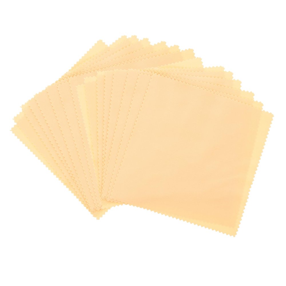 Beavorty 100pcs Microfiber Glasses Cleaning Cloth Multi-Purpose Clean Cloth for Camera Electronics and Musical Instruments