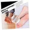 FOMIYES 2pairs Shallow Month Foot Arch Socks Non-slip Silicone Inserts for Women Foot Pain Relief view 4