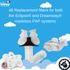Bleep Diffuser Kit with 48 Replacement Filters for Eclipse & DreamWay Mask-Free Pap Systems | Quiet Vent Filter Accessory | Compatible with DreamPort | Made in USA | 4 Filter Packs view 3