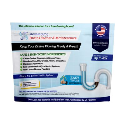 Drain Cleaner & Maintenance - Keeps Drains, Pipes, & Grease Traps Clean and Flowing Smoothly - Eliminates Odors - Non-Toxic & Pesticide-Free - Septic-Friendly - Made in USA