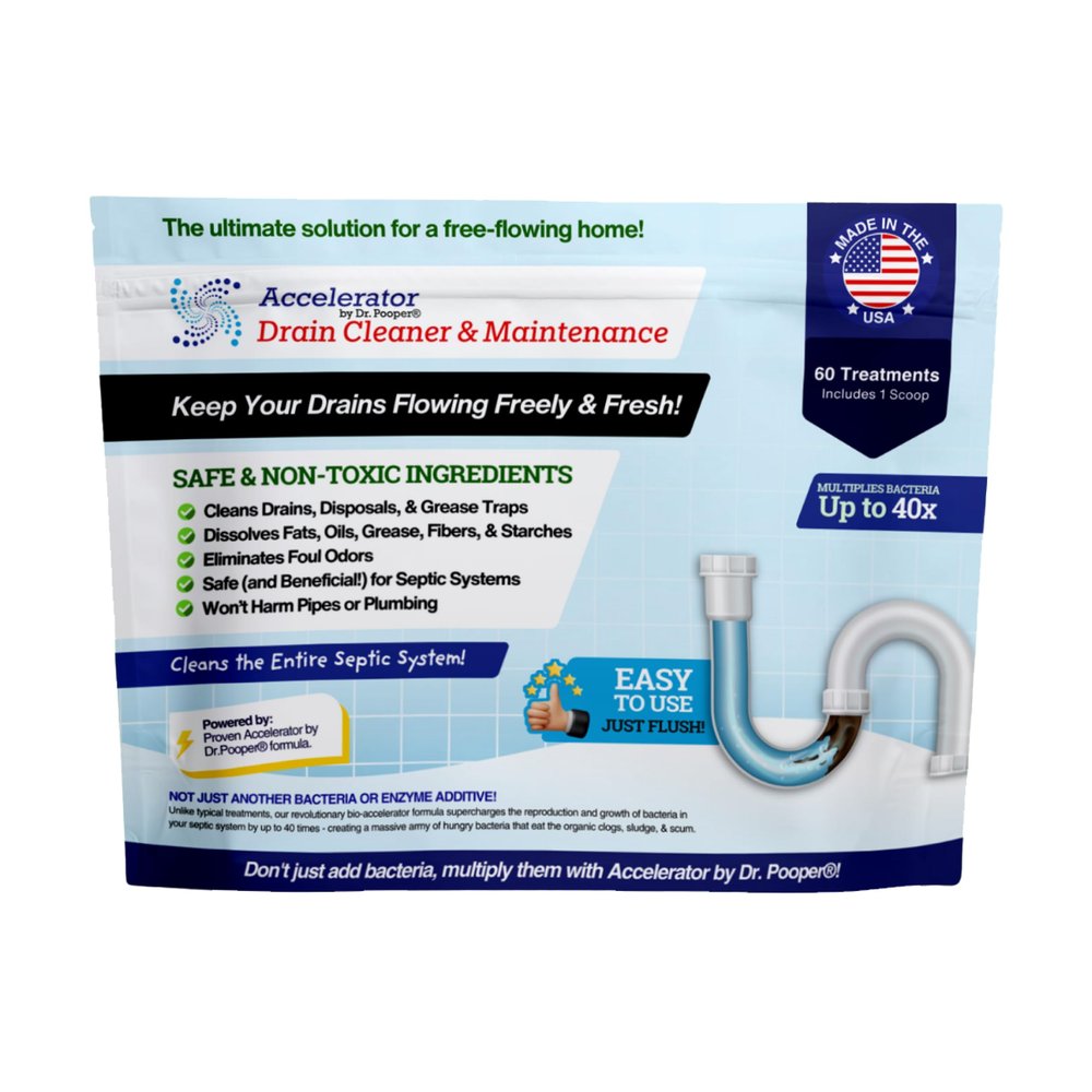 Drain Cleaner & Maintenance - Keeps Drains, Pipes, & Grease Traps Clean and Flowing Smoothly - Eliminates Odors - Non-Toxic & Pesticide-Free - Septic-Friendly - Made in USA