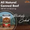 Keystone Meats All Natural Heat and Serve Canned Beef 14.5 oz  Fully Cooked Canned Meat  Ready to Eat  5-Year Shelf Life  Pantry Staple for Everyday Meals, Emergency Survival Food  Made in USA  Pack of 6 view 4