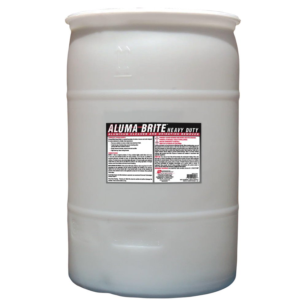 Corrosion Technologies ALuma Brite Heavy Duty Aluminum Cleaner, Industrial Brightener for Oxidation Removal, Concrete and Soot Residue, Commercial-Grade, High Foaming Rinse-Free Formula, 30 Gallon