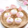 Cyodoos 25 Pcs Bride and Groom Cupcake Toppers Wedding Dress Diamond Ring Cupcake Picks Bridal Shower Wedding Engagement Anniversary Party Cake Decorations Supplies Rose Gold view 2