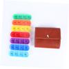 FOMIYES Portable Weekly Daily Pill Organizer with Compartments Leather Bag Packaged Medicine Case for Travel Compact Lightweight Design for Outdoor Use view 4