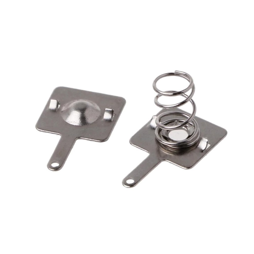50 Pairs AA Or AAA Batery Positive to Negative Conversion Silver Tone Metal Spring Contact Nickeling Plate Replacement