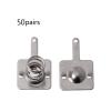 50 Pairs AA Or AAA Batery Positive to Negative Conversion Silver Tone Metal Spring Contact Nickeling Plate Replacement view 2