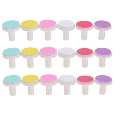 Hemoton 18pcs Electric Nail Trimmer Replacement Pads for Safe and Gentle Nail File Accessories for Showers and Birthdays Soft Grinding to Protect Delicate Skin