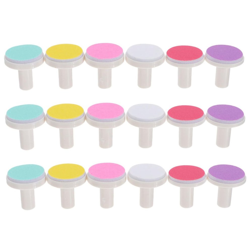 Hemoton 18pcs Electric Nail Trimmer Replacement Pads for Safe and Gentle Nail File Accessories for Showers and Birthdays Soft Grinding to Protect Delicate Skin