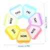 Day Pill Box Lid Portable Weekly Medicine Organizer Compact Lightweight for Travel view 3
