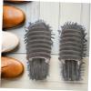 FOMIYES 1 Pair Duster Mop Slier Shoes for Women Floor Cleaning Slipper Detachable Bottom Grey Size l view 2