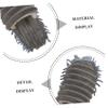 FOMIYES 1 Pair Duster Mop Slier Shoes for Women Floor Cleaning Slipper Detachable Bottom Grey Size l view 4