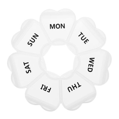 Weekly Compartment Medicine Travel Storage Portable Pill Organizer Cute Pill Case Sections