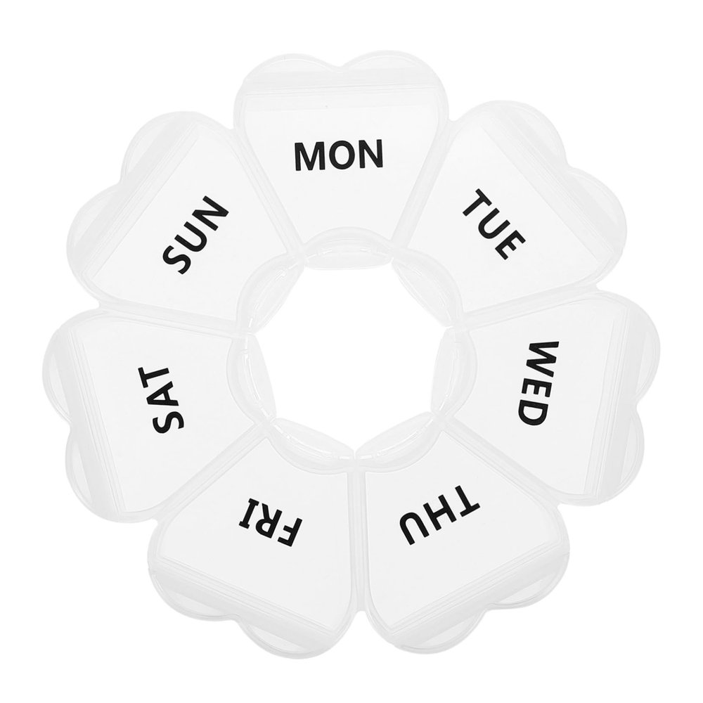 Weekly Compartment Medicine Travel Storage Portable Pill Organizer Cute Pill Case Sections