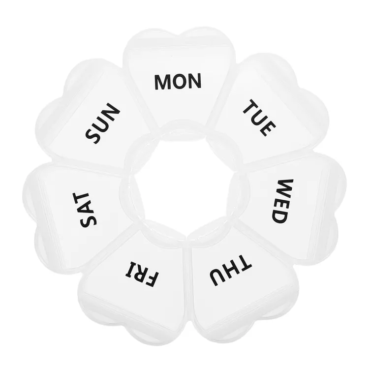Weekly Compartment Medicine Travel Storage Portable Pill Organizer Cute Pill Case Sections