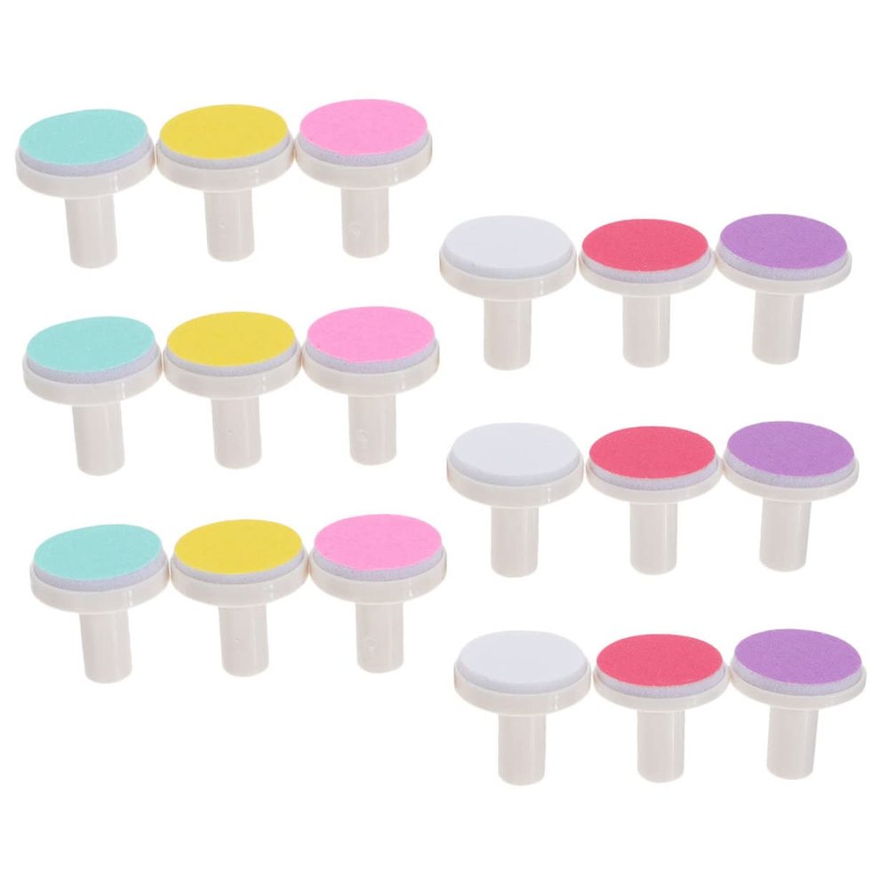 18pcs Nail File Pads Replacement Set Safe Nail Trimmer Accessories with Fine Grinding Heads for Smooth Clean Parents